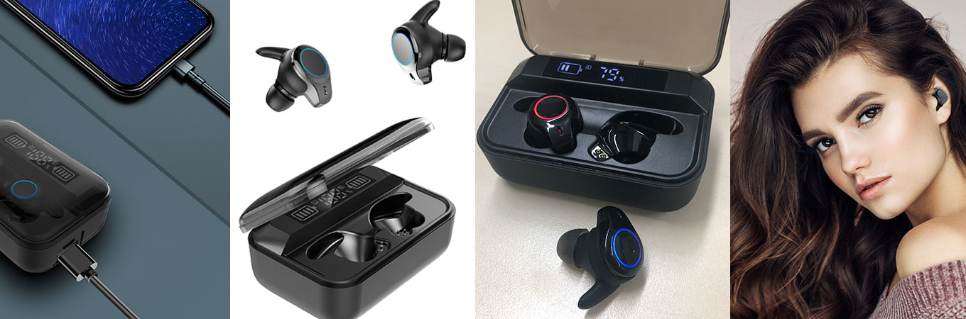 powerbank wireless earphones