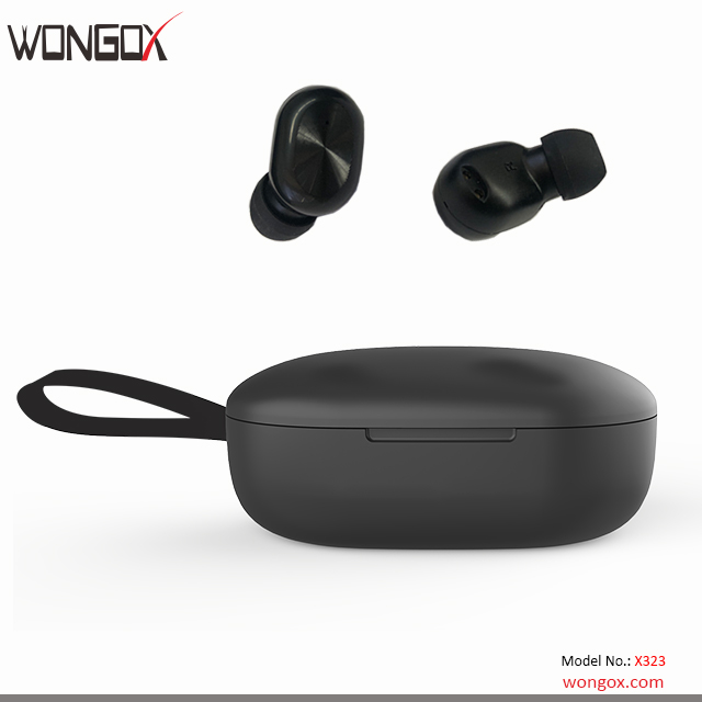 Gift Eearphones with customized Logo portable charging case, mini earbuds, rich sound for business promotion