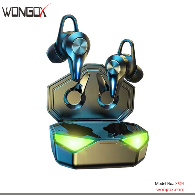 Wireless game headsets with earhook, Led light charging case for OEM ODM