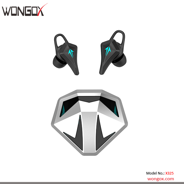 OEM ODM Gaming TWS Earphones with bullet shape, hemlet style charging case, Unique Design.