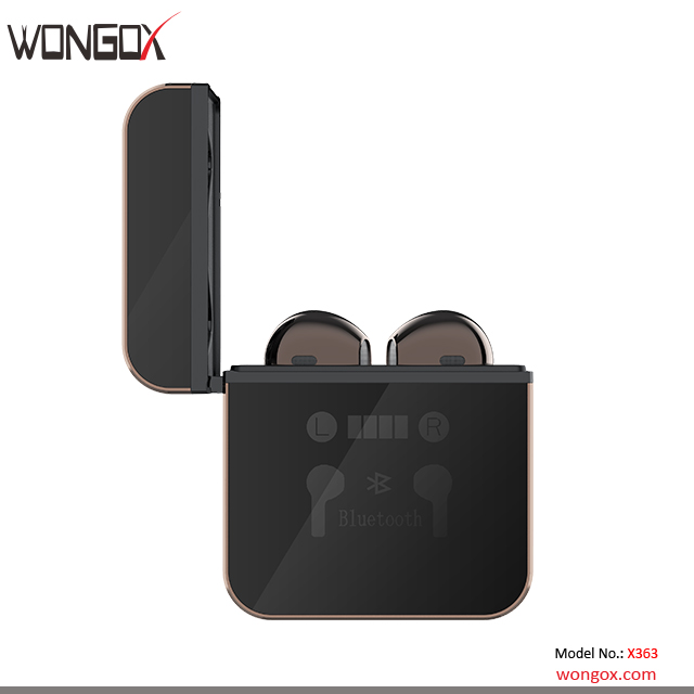 TWS wireless earbuds with QCC chip, Zippo shape case, alloy-made, customized Lightup Logo for OEM ODM