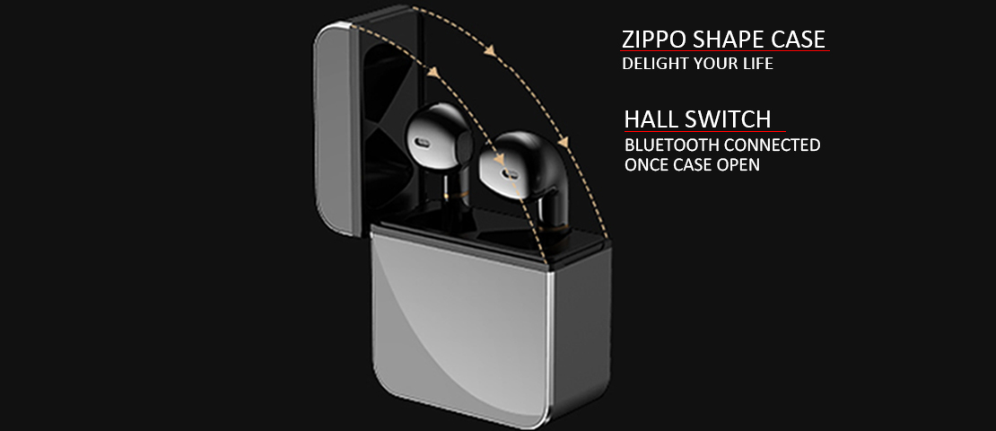 zippo shape true wireless earbuds