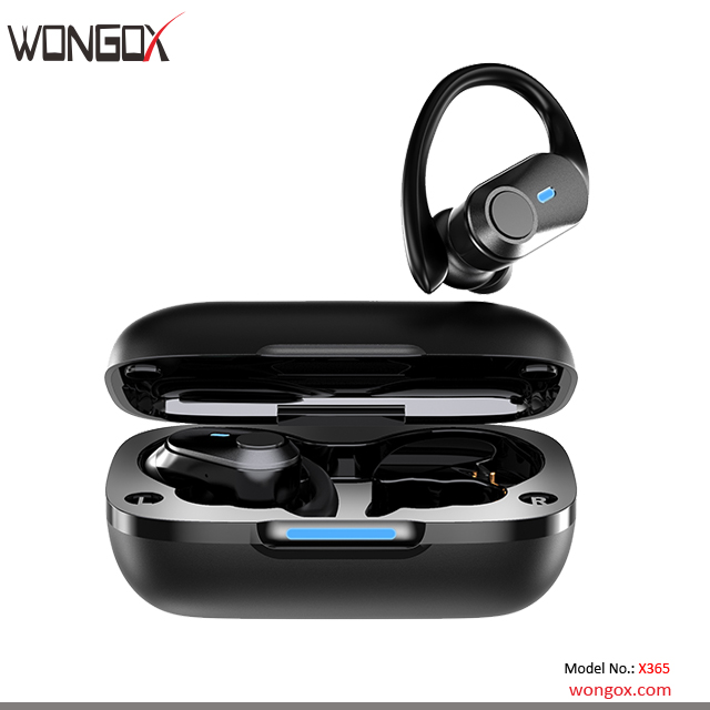 Flexible Earbuds Bluetooth Ear Hook with microphone for clear voice, comfortable for sport wireless headphones