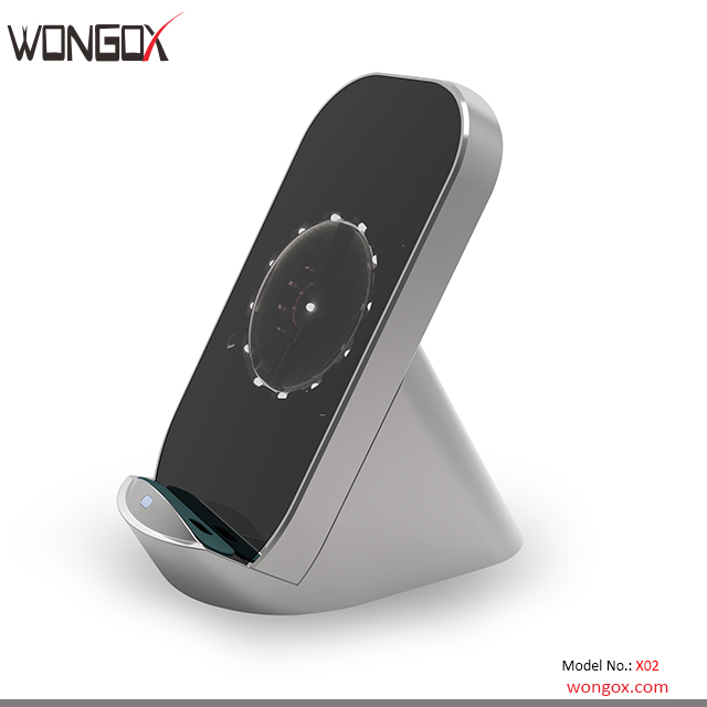 Smart tracking Qi wireless charger stand with universal compatibility